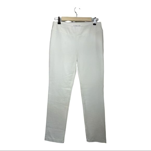 LENA GABRIELLE Women's Straight Leg Ponte Pants Off White Size 8 - Picture 1 of 7
